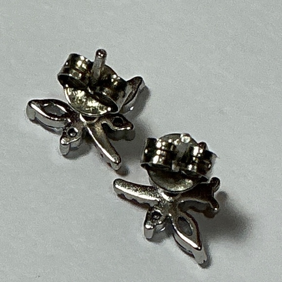 Sterling Silver Dragonfly Stud Earrings - Picture 5 of 6